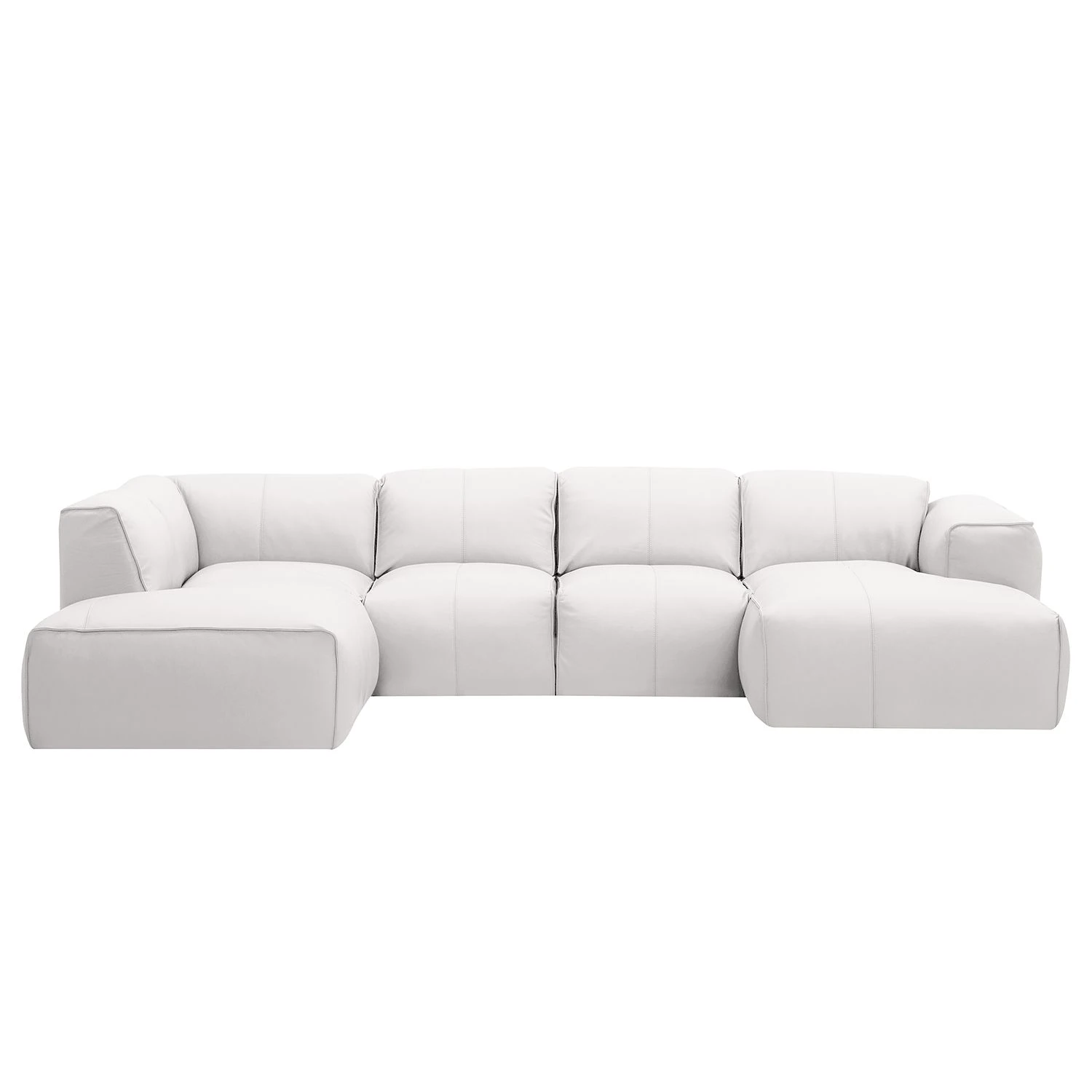 Studio Copenhagen Wohnlandschaft HUDSON - Echtleder Neka: Weiß - Longchair davorstehend rechts / Ottomane links 2 Studio Copenhagen Wohnlandschaft HUDSON - Echtleder Neka: Weiß - Longchair davorstehend rechts / Ottomane links – Bild 2