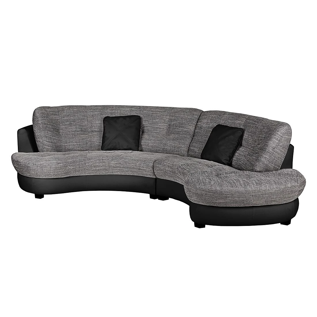 Roomscape Ecksofa Sabea Kunstleder / Strukturstoff - Schwarz / Hellgrau 1 Roomscape Ecksofa Sabea Kunstleder / Strukturstoff - Schwarz / Hellgrau