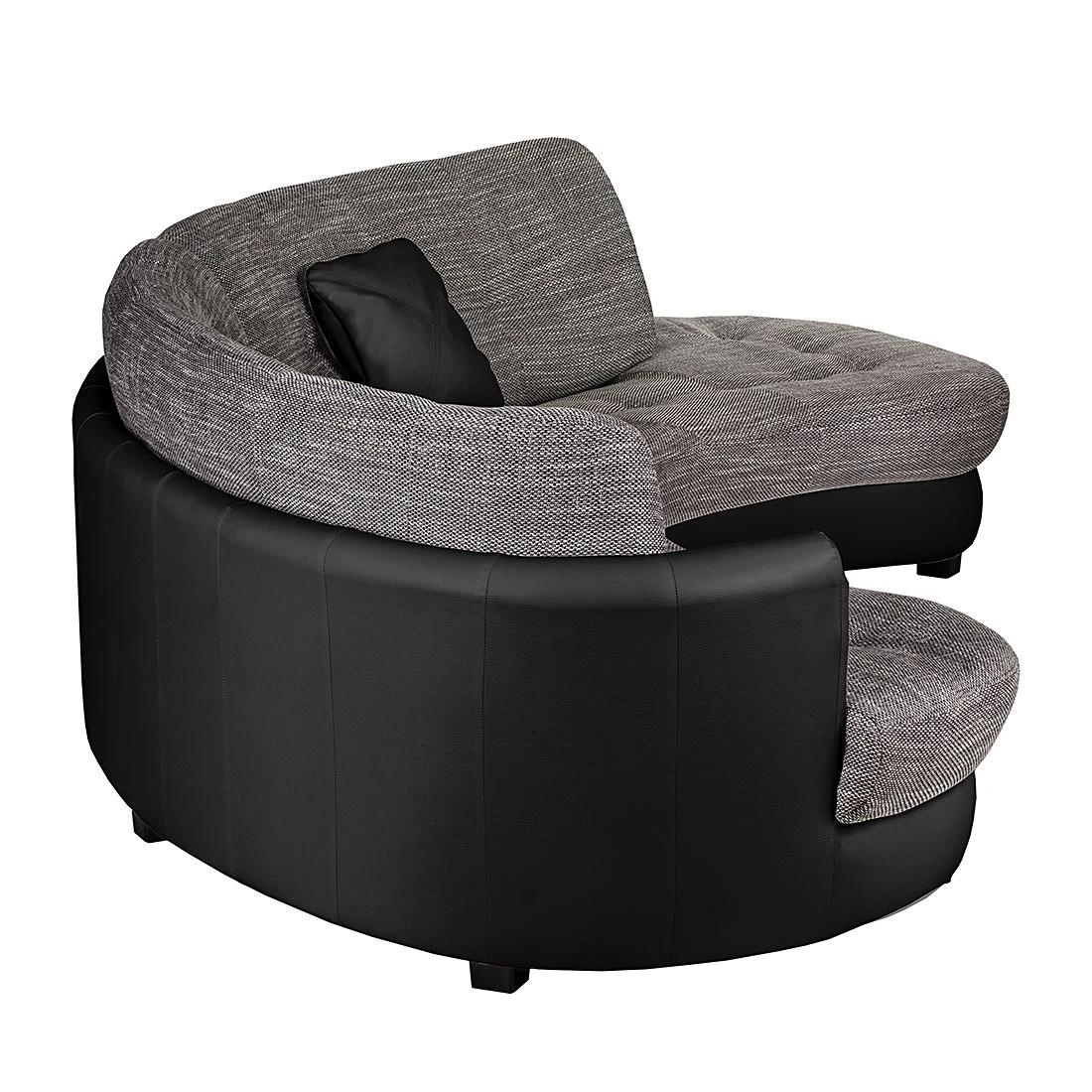 Roomscape Ecksofa Sabea Kunstleder / Strukturstoff - Schwarz / Hellgrau 5 Roomscape Ecksofa Sabea Kunstleder / Strukturstoff - Schwarz / Hellgrau – Bild 5