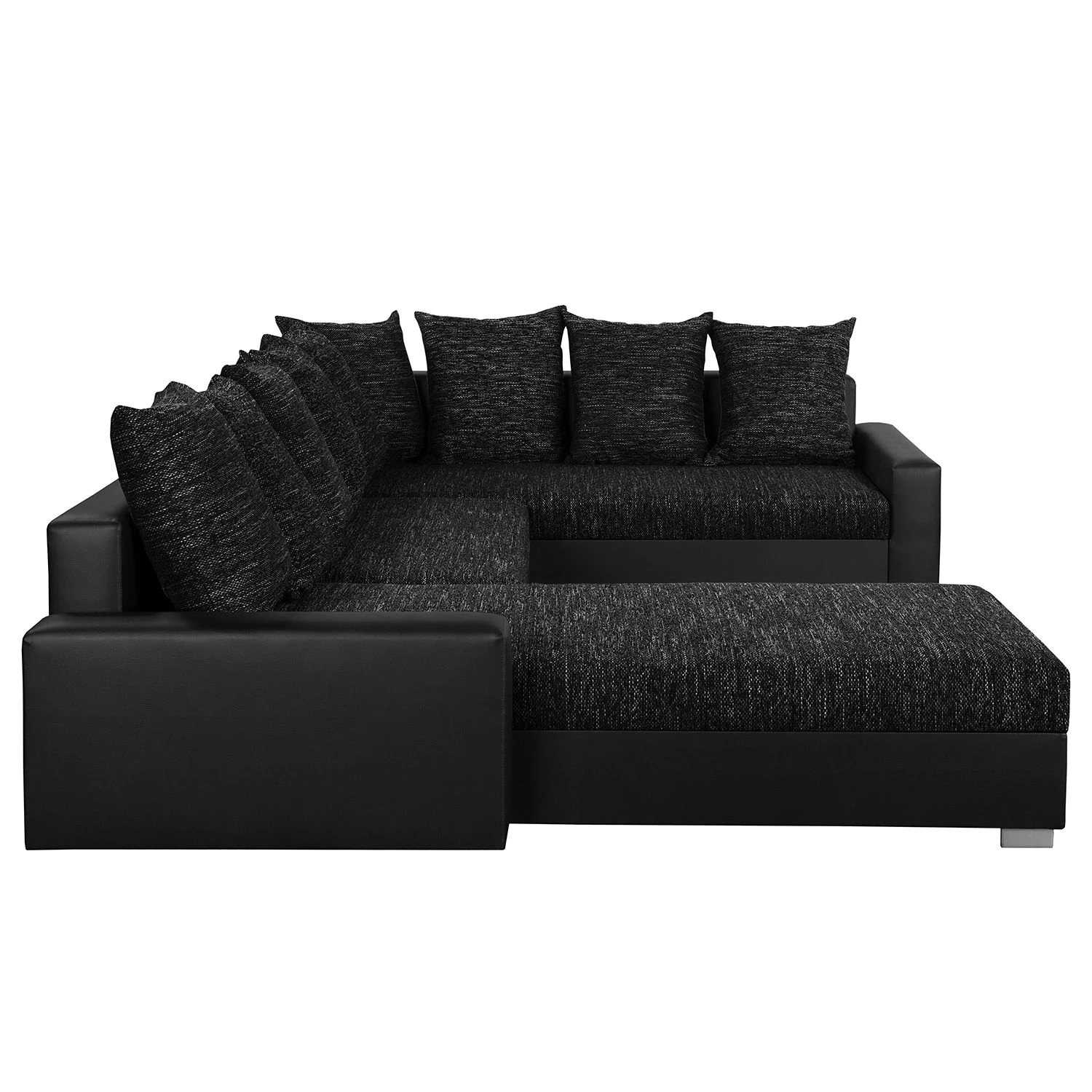 Fredriks Wohnlandschaft Sibenik - (mit Schlaffunktion) - Kunstleder/Strukturstoff - Anthrazit - Longchair davorstehend links / Ottomane rechts 5 Fredriks Wohnlandschaft Sibenik - (mit Schlaffunktion) - Kunstleder/Strukturstoff - Anthrazit - Longchair davorstehend links / Ottomane rechts – Bild 5