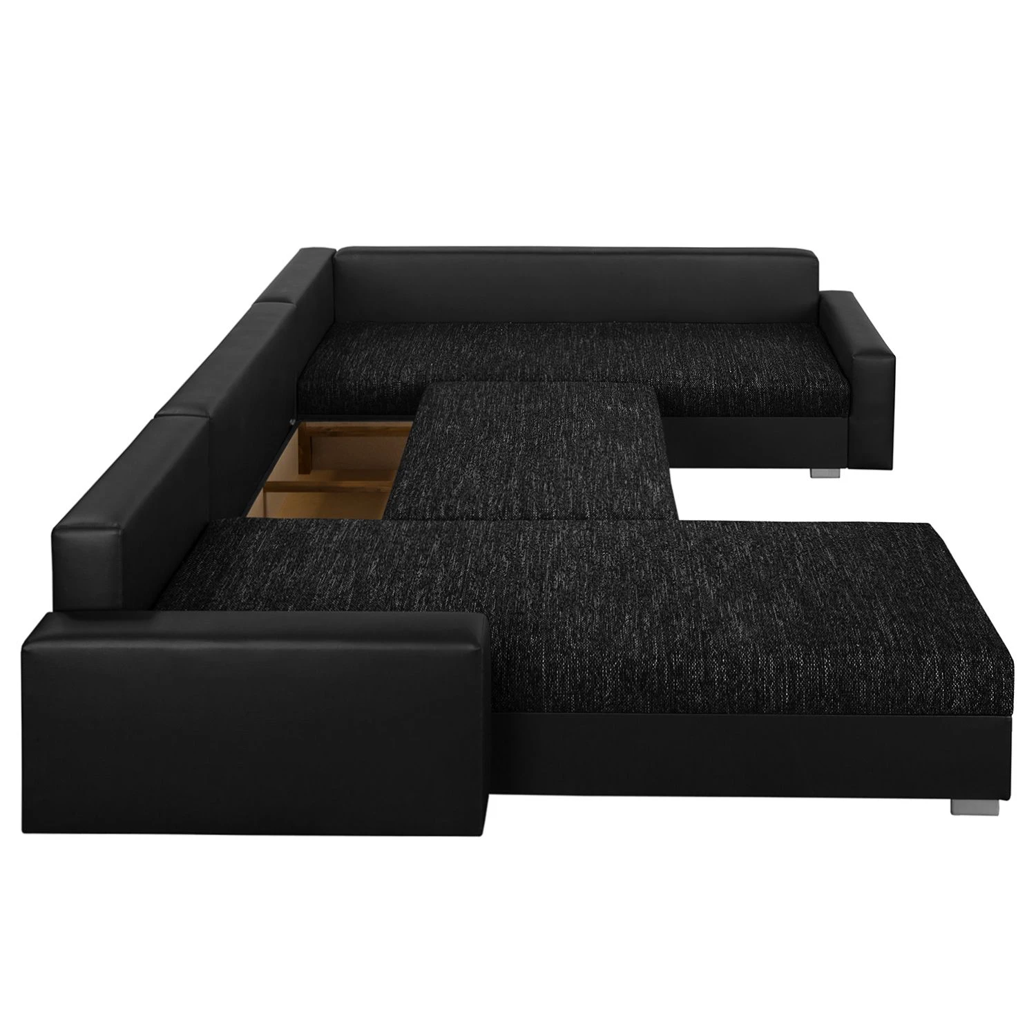 Fredriks Wohnlandschaft Sibenik - (mit Schlaffunktion) - Kunstleder/Strukturstoff - Anthrazit - Longchair davorstehend links / Ottomane rechts 11 Fredriks Wohnlandschaft Sibenik - (mit Schlaffunktion) - Kunstleder/Strukturstoff - Anthrazit - Longchair davorstehend links / Ottomane rechts – Bild 11