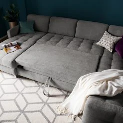 Fredriks Wohnlandschaft Tanete - Strukturstoff - Grau - Longchair davorstehend links / Ottomane rechts - Schlaffunktion 26 Fredriks Wohnlandschaft Tanete - Strukturstoff - Grau - Longchair davorstehend links / Ottomane rechts - Schlaffunktion -Wohnzimmermöbel boutique en ligne wohnlandschaft tanete strukturstoff longchair davorstehend links ottomane rechts mit schlaffunktion grau 4997284