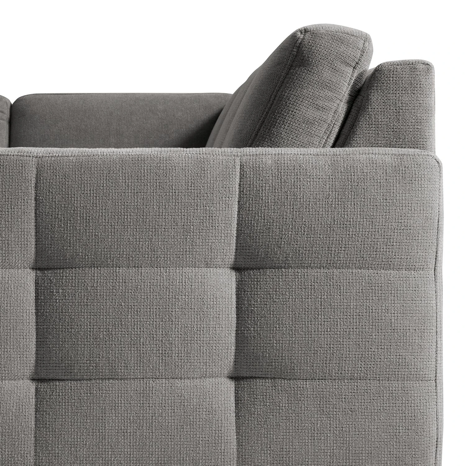 Fredriks Wohnlandschaft Tanete - Strukturstoff - Grau - Longchair davorstehend links / Ottomane rechts - Schlaffunktion 10 Fredriks Wohnlandschaft Tanete - Strukturstoff - Grau - Longchair davorstehend links / Ottomane rechts - Schlaffunktion – Bild 10