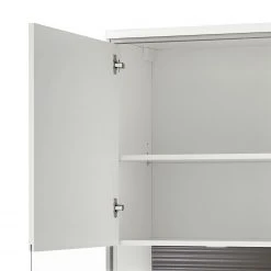 Loftscape Wohnwand Arco III (5-teilig) - Hochglanz Weiß / Grau -Wohnzimmermöbel boutique en ligne wohnwand arco i 5 teilig hochglanz weiss grau 4710636 1