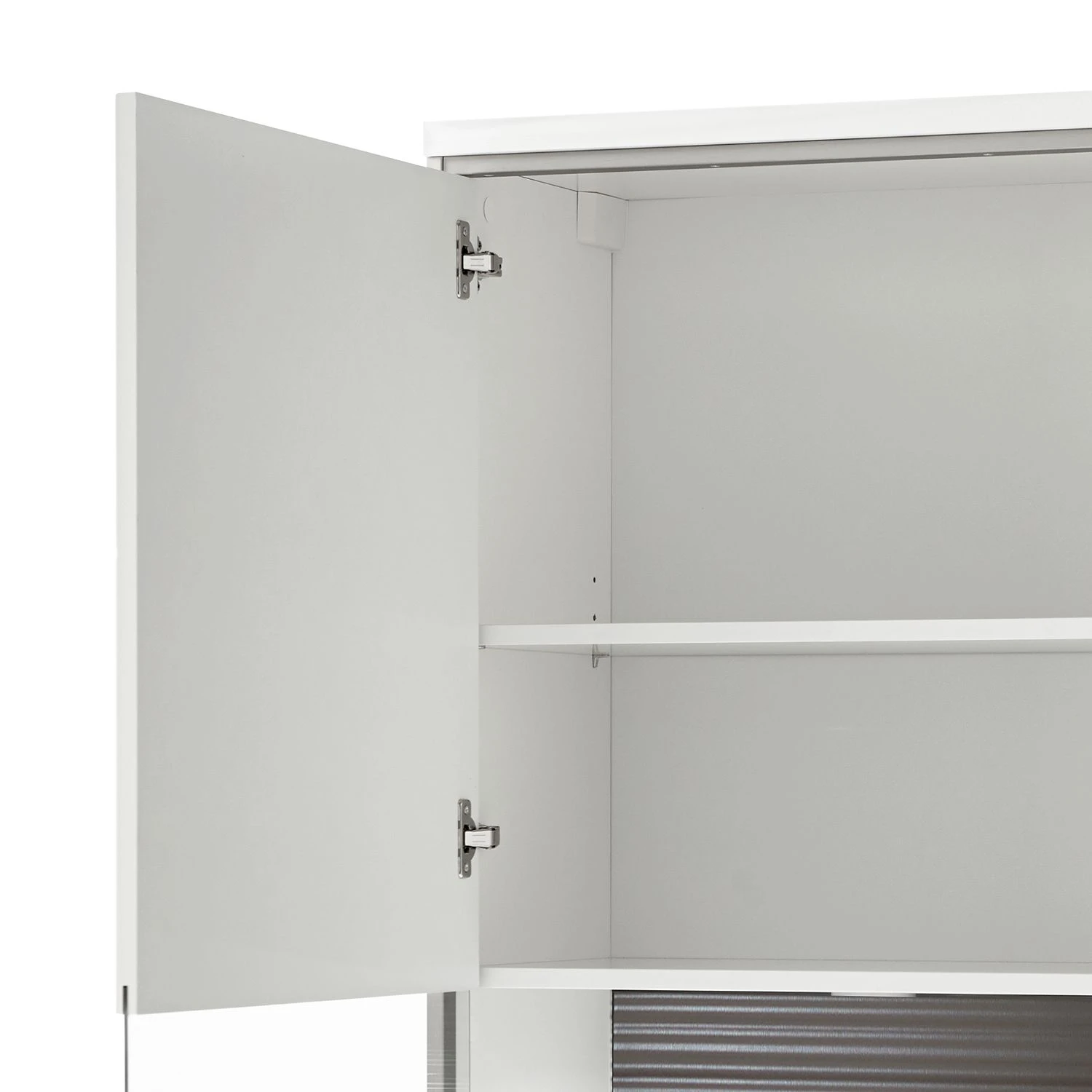 Loftscape Wohnwand Arco II (5-teilig) - Hochglanz Weiß / Grau 11 Loftscape Wohnwand Arco II (5-teilig) - Hochglanz Weiß / Grau – Bild 11