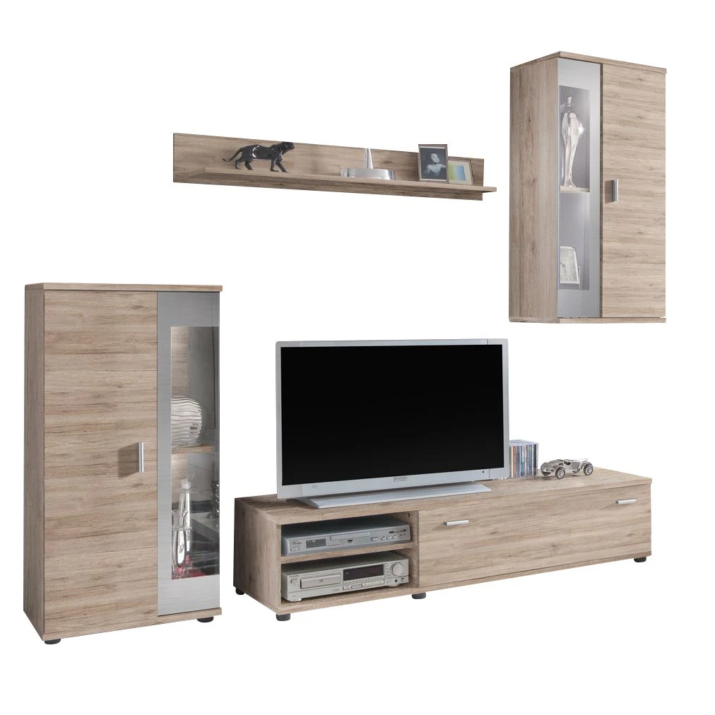 Mooved Wohnwand Baceno (4-teilig) - Eiche Sanremo Dekor - Ohne Beleuchtung 4 Mooved Wohnwand Baceno (4-teilig) - Eiche Sanremo Dekor - Ohne Beleuchtung – Bild 4