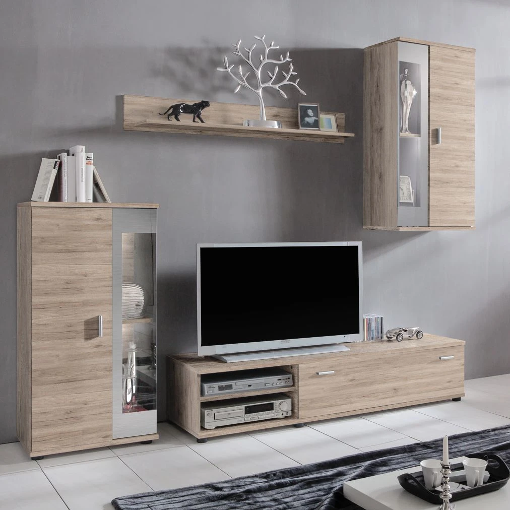 Mooved Wohnwand Baceno (4-teilig) - Eiche Sanremo Dekor - Ohne Beleuchtung 3 Mooved Wohnwand Baceno (4-teilig) - Eiche Sanremo Dekor - Ohne Beleuchtung – Bild 3