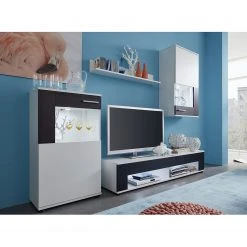 Trendteam Wohnwand Corner (4-teilig) - Weiß / Schwarz 10 Trendteam Wohnwand Corner (4-teilig) - Weiß / Schwarz -Wohnzimmermöbel boutique en ligne wohnwand corner 4 teilig weiss schwarz 4808780