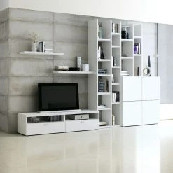 Loftscape Wohnwand Emporior I - Cremeweiß