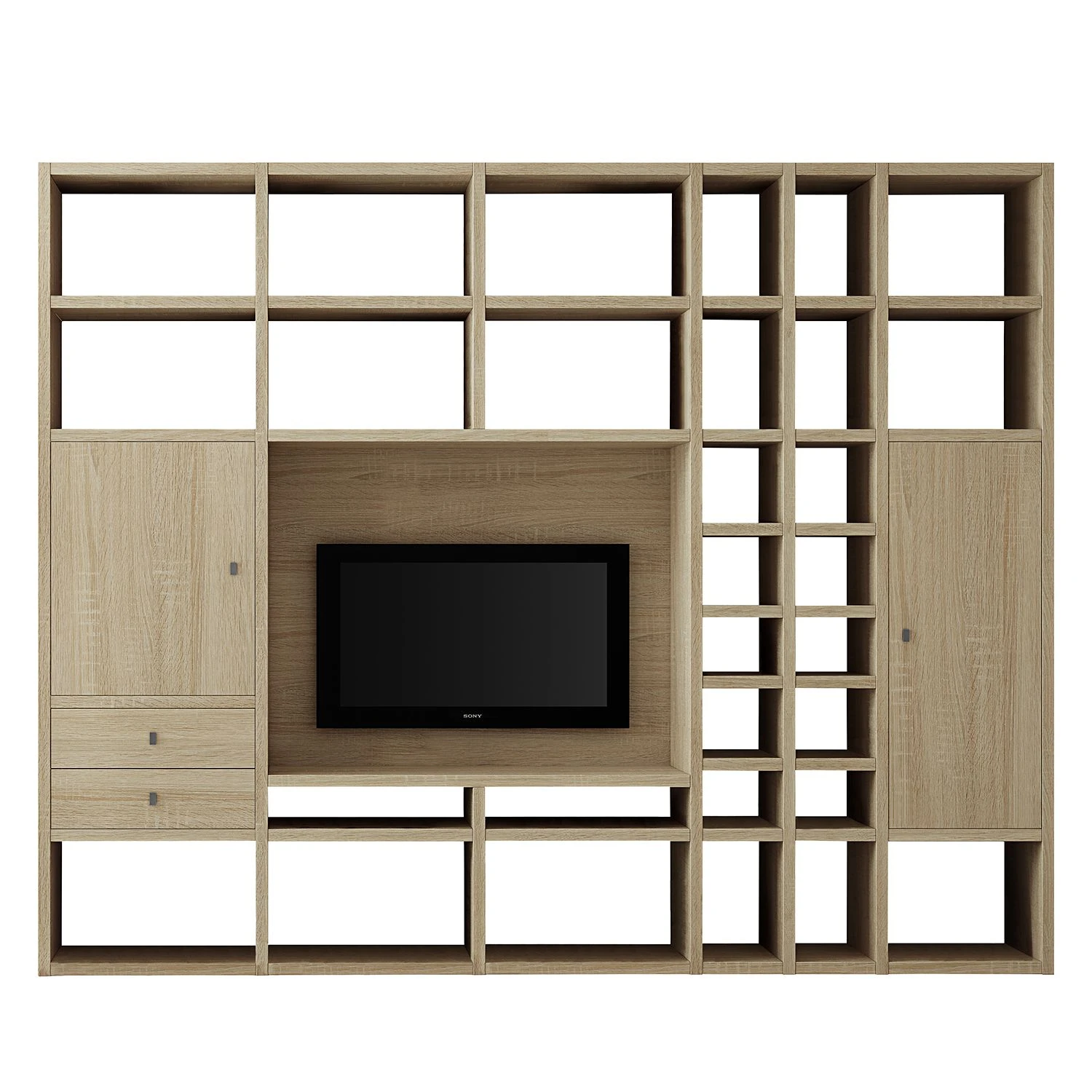 Loftscape Wohnwand Emporior II - Eiche Sonoma Dekor 2 Loftscape Wohnwand Emporior II - Eiche Sonoma Dekor – Bild 2