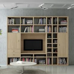 Loftscape Wohnwand Emporior II - Eiche Sonoma Dekor