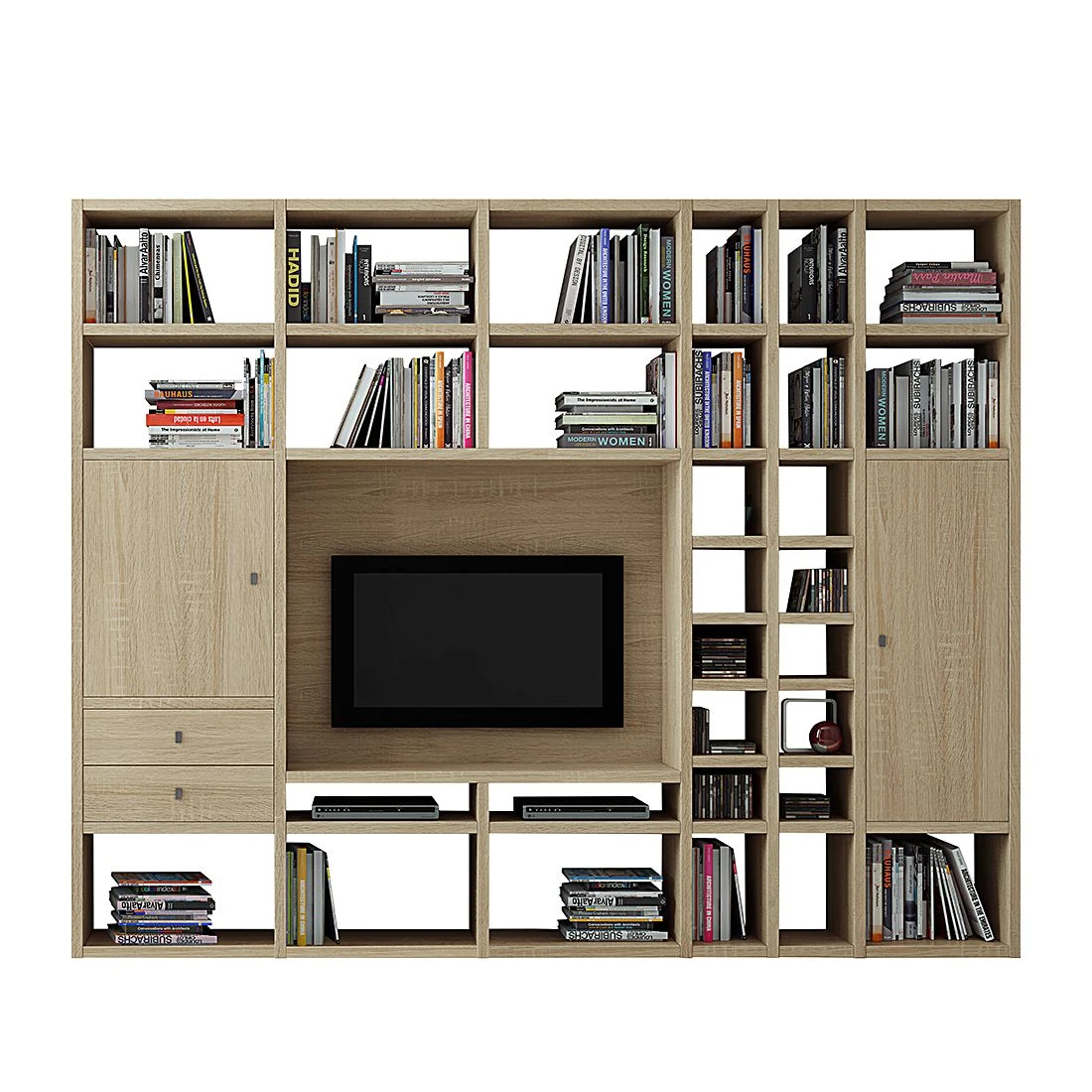 Loftscape Wohnwand Emporior II - Eiche Sonoma Dekor 3 Loftscape Wohnwand Emporior II - Eiche Sonoma Dekor – Bild 3