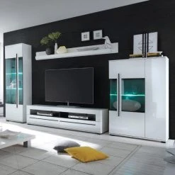 Roomscape Wohnwand Farson (4-teilig) - Hochglanz Weiß / Weiß 8 Roomscape Wohnwand Farson (4-teilig) - Hochglanz Weiß / Weiß -Wohnzimmermöbel boutique en ligne wohnwand farson 4 teilig hochglanz weiss weiss 3696697