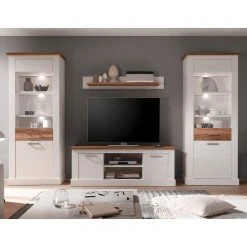 Trendteam Wohnwand Inuvik (4-teilig) - Pinie Hell Dekor / Nußbaum Dekor - Ohne Beleuchtung -Wohnzimmermöbel boutique en ligne wohnwand inuvik 4 teilig pinie hell dekor nussbaum dekor mit beleuchtung 2123526