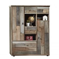 Red Living Wohnwand Tapara (4-teilig) - inkl. Beleuchtung - Braun / Grau -Wohnzimmermöbel boutique en ligne wohnwand tapara i braun grau 4383616