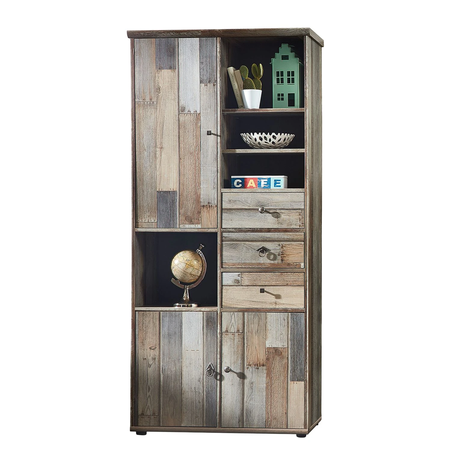 Red Living Wohnwand Tapara (4-teilig) - Braun / Grau 6 Red Living Wohnwand Tapara (4-teilig) - Braun / Grau – Bild 6