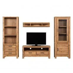 Ars Natura Wohnwand Toumanar (4-teilig) I - Akazie teilmassiv - Akazie Sand -Wohnzimmermöbel boutique en ligne wohnwand toumanar 4 teilig i akazie teilmassiv akazie sand 3600801