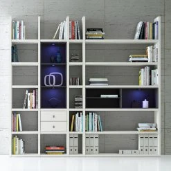 Loftscape XL Regalwand Emporior III.B - Weiß / Schwarz - Mit Beleuchtung 9 Loftscape XL Regalwand Emporior III.B - Weiß / Schwarz - Mit Beleuchtung -Wohnzimmermöbel boutique en ligne xl regalwand emporior iii b weiss schwarz 289436