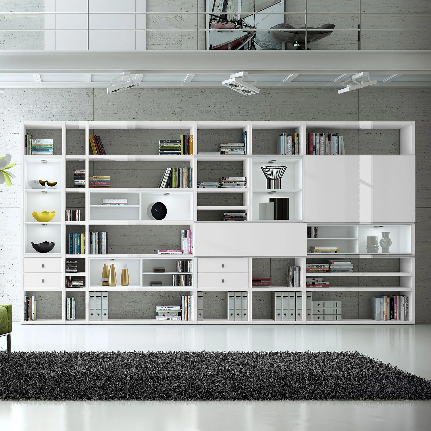 Loftscape XXL Regalwand Emporior I.B - Mit Beleuchtung 4 Loftscape XXL Regalwand Emporior I.B - Mit Beleuchtung – Bild 4