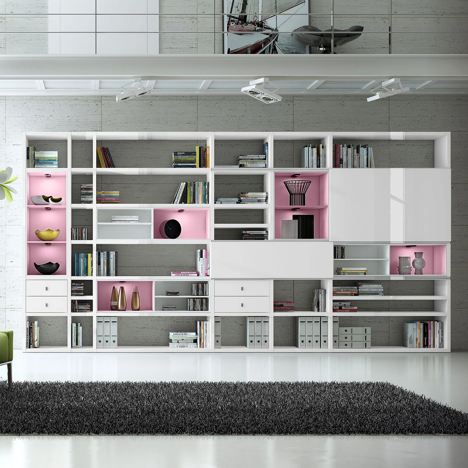 Loftscape XXL Regalwand Emporior I.B - Mit Beleuchtung 2 Loftscape XXL Regalwand Emporior I.B - Mit Beleuchtung – Bild 2