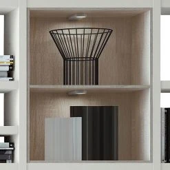 Loftscape XXL Regalwand Emporior II - Weiß / Eiche Sonoma Dekor - Mit Beleuchtung -Wohnzimmermöbel boutique en ligne xxl regalwand emporior ii weiss sonoma eiche dekor 289590