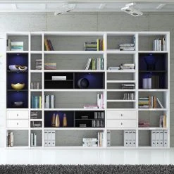 Loftscape XXL Regalwand Emporior III - Hochglanz Weiß / Schwarz - Mit Beleuchtung 7 Loftscape XXL Regalwand Emporior III - Hochglanz Weiß / Schwarz - Mit Beleuchtung -Wohnzimmermöbel boutique en ligne xxl regalwand emporior iii mit beleuchtung hochglanz weiss schwarz 2221122