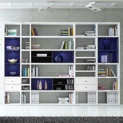 Loftscape XXL Regalwand Emporior III - Hochglanz Weiß / Schwarz - Mit Beleuchtung 6 Loftscape XXL Regalwand Emporior III - Hochglanz Weiß / Schwarz - Mit Beleuchtung -Wohnzimmermöbel boutique en ligne xxl regalwand emporior iii rgb led beleuchtung hochglanz weiss schwarz 3396413