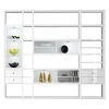 Loftscape XXL Regalwand Emporior IV.A - Hochglanz Weiß / Weiß - Mit Beleuchtung