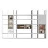 Loftscape XXL Regalwand Emporior V.A - Weiß / Eiche Sonoma Dekor - Mit Beleuchtung